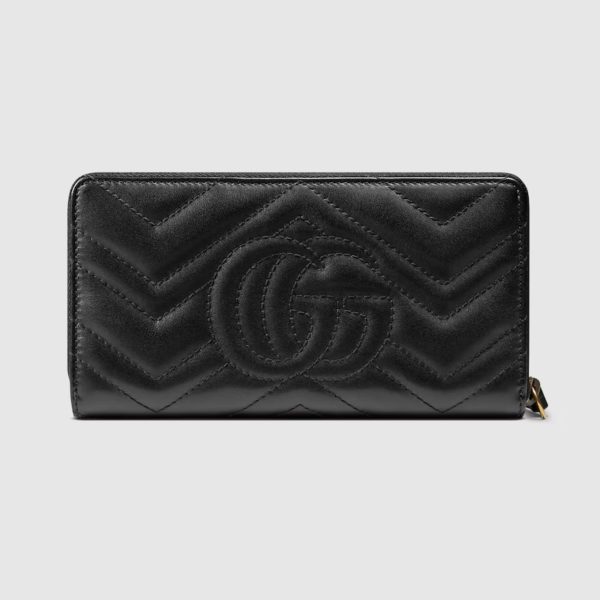443123 black (4) GG Marmont zip around wallet 443123
