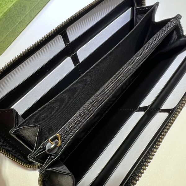 443123 black (9) GG Marmont zip around wallet 443123