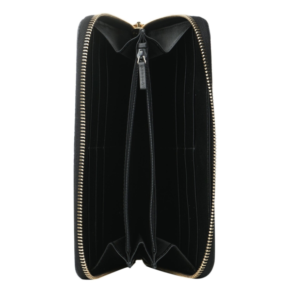 Gucci Elegant Black Leather Zip-Around Wallet 449391