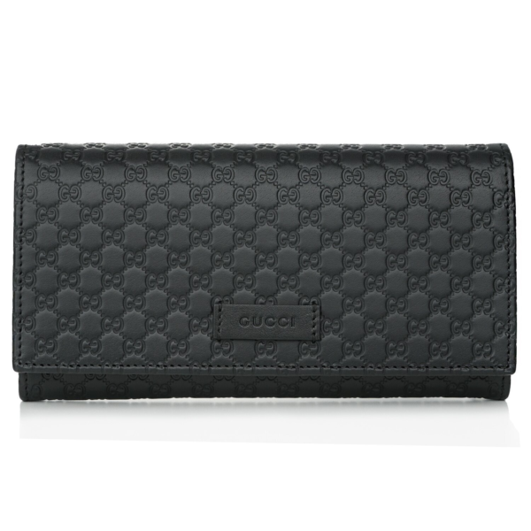 449396 (1) Gucci Micro Shima Bifold Wallet 449396 Black