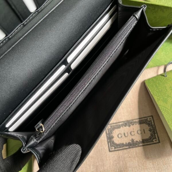 449396 (9) Gucci Micro Shima Bifold Wallet 449396 Black