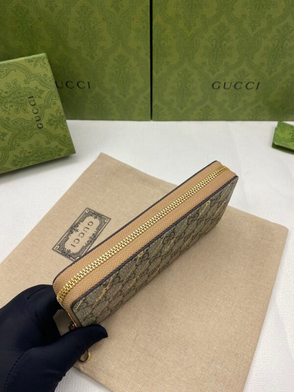 774331 (6) GUCCI Gucci Long Wallet Beige 774331 Horsebit Print Zip Wallet