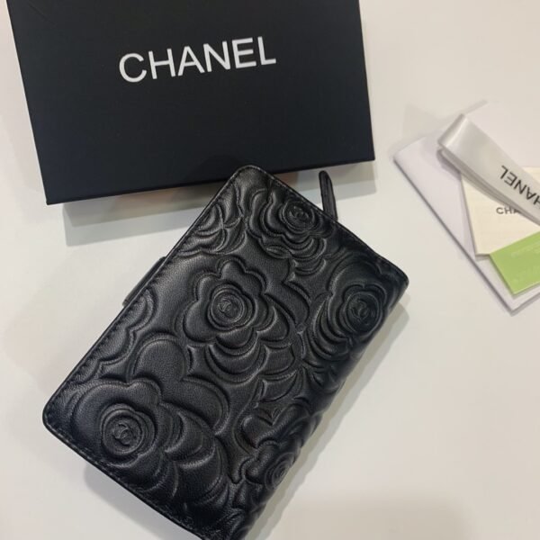 Chanel Camellia Lambskin Wallet
