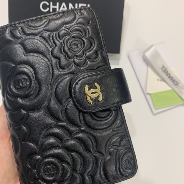 Chanel Camellia Lambskin Wallet