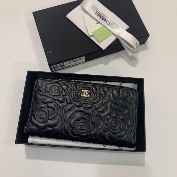 Chanel Camellia Lambskin Wallet