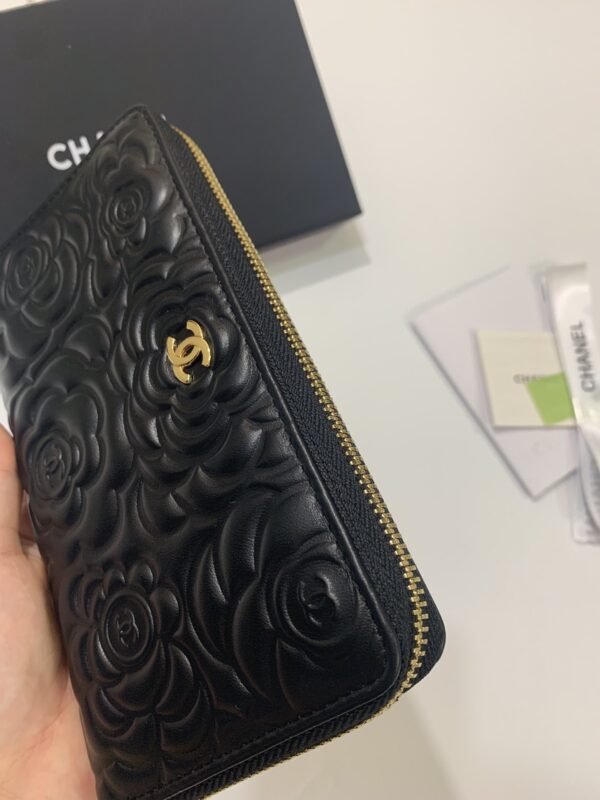 Chanel Camellia Lambskin Wallet