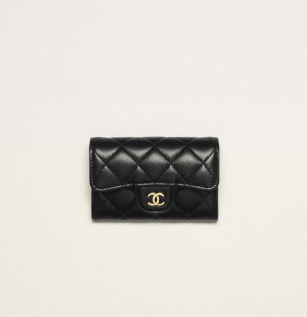 chanel 羊 卡 (1) Chanel Classic Card Holder/Wallet Lambskin Black