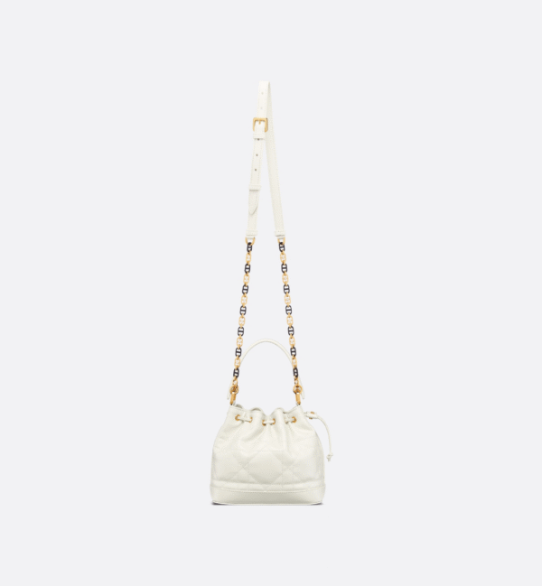 Small Dior Jolie Bucket Bag White