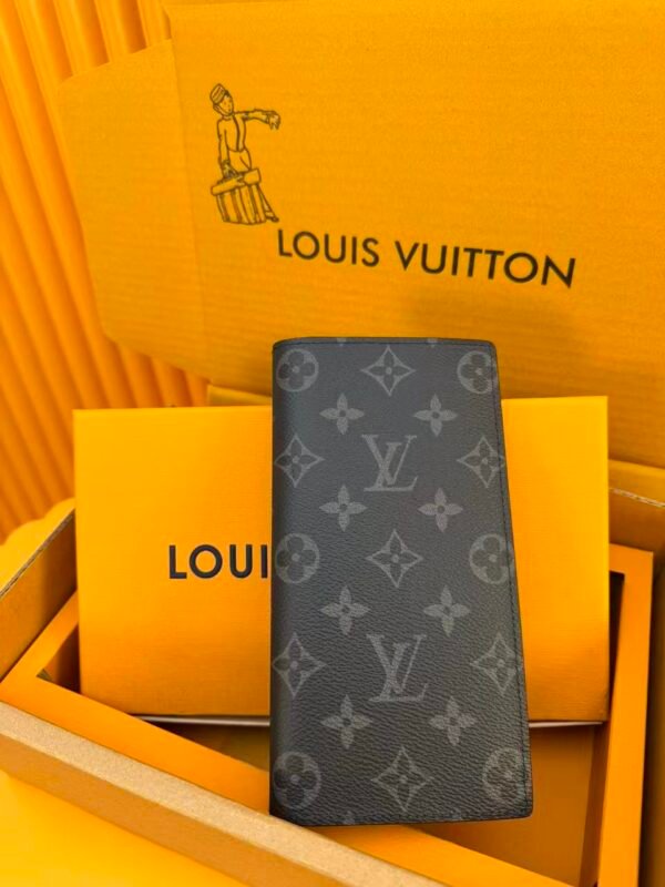 LOUIS VUITTON Men's Brazza Wallet Monogram Eclipse M61697