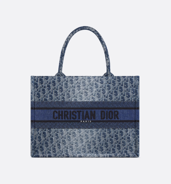 Medium Dior Book Tote Denim blue