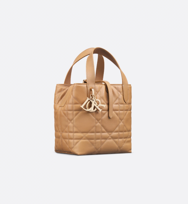 M2835OSNW_M53U (1) Small Dior Toujours Vertical Tote Bag Apricot color