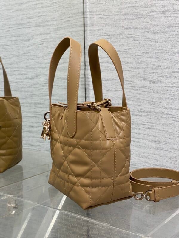 M2835OSNW_M53U (2) Small Dior Toujours Vertical Tote Bag Apricot color