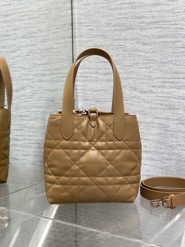 M2835OSNW_M53U (4) Small Dior Toujours Vertical Tote Bag Apricot color