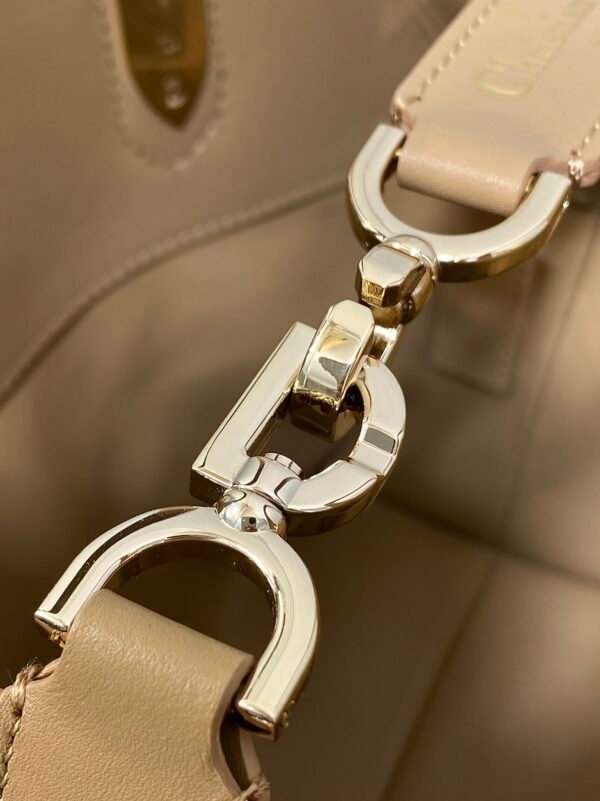 M2835OSNW_M53U (9) Small Dior Toujours Vertical Tote Bag Apricot color