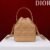 Small Dior Caro Bucket Bag Apricot color