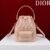 Small Dior Caro Bucket Bag Pink