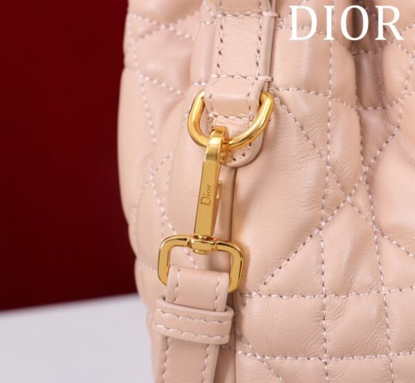 Small Dior Caro Bucket Bag Pink
