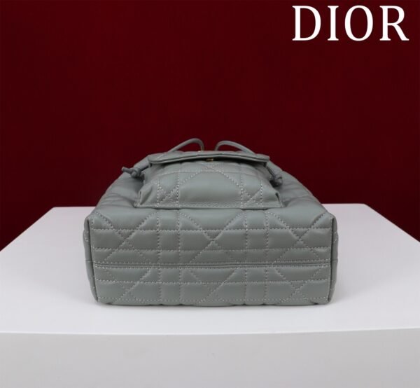 Small Dior Caro Bucket Bag Gray