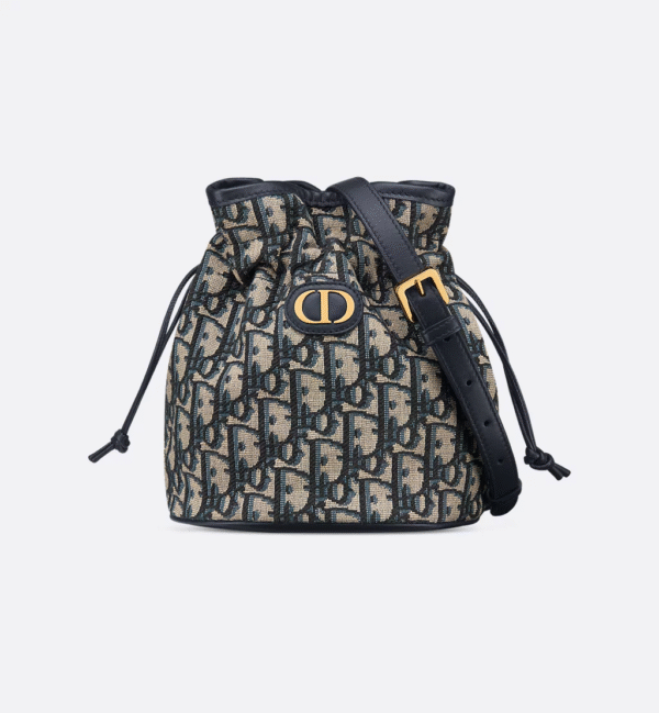 S2374UTZQ_M928 (1) Dior 30 Montaigne Mini Bucket Bag with Drawstring