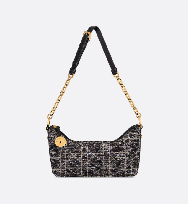 S3202UDIO_M197 (4) Dior Diorstar Hobo Bag with Chain black