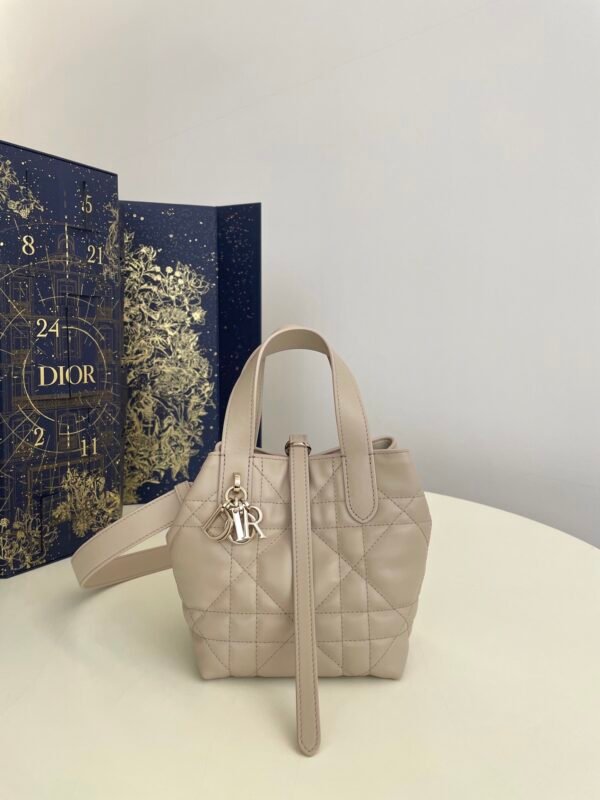 Dior Toujours Vertical Nano Tote Bag Beige