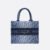 Small Dior Book Tote Denim blue