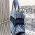 Small Dior Book Tote Denim blue
