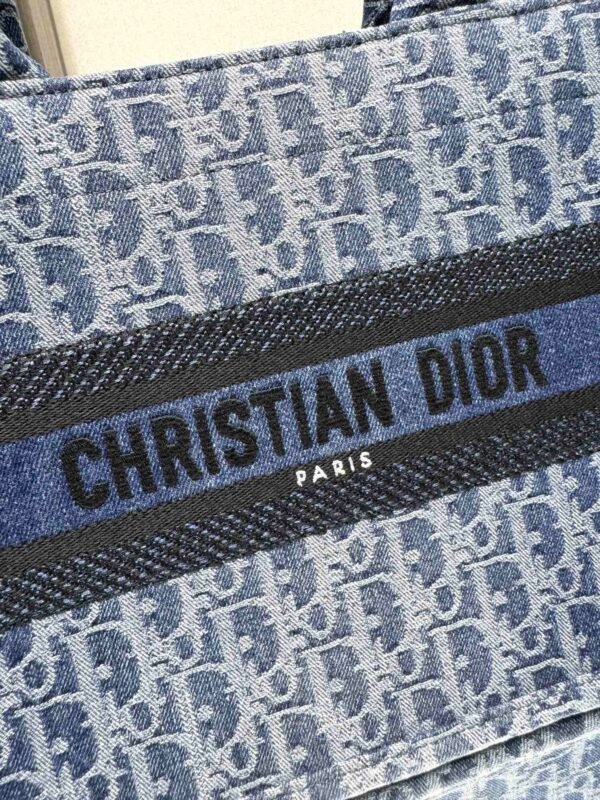 Small Dior Book Tote Denim blue