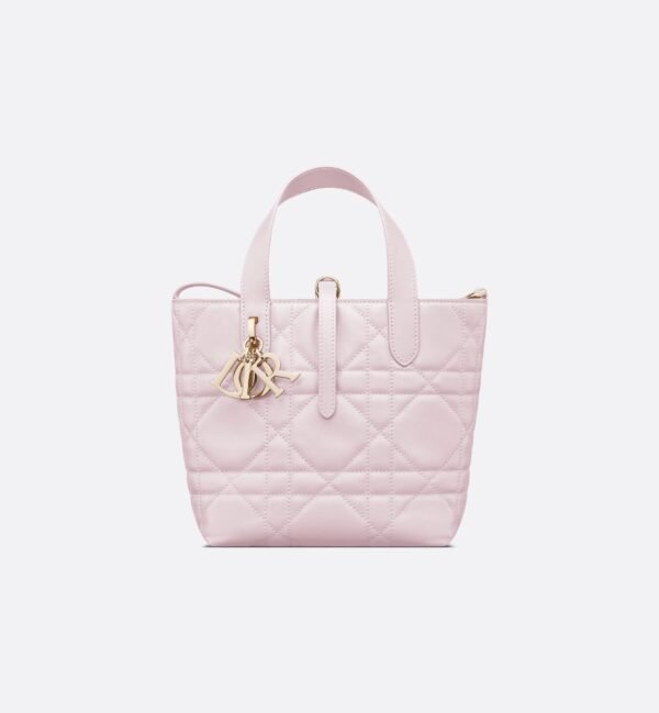 Small Dior Toujours Vertical Tote Bag pink