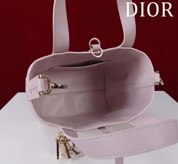 Small Dior Toujours Vertical Tote Bag pink