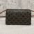 10D852CG9-04LU (1) Celine Wallet on strap in Triomphe Canvas and Smooth Lambskin