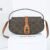 CELINE CLUTCH ON STRAP TABOU IN TRIOMPHE CANVAS AND CALFSKIN - TAN