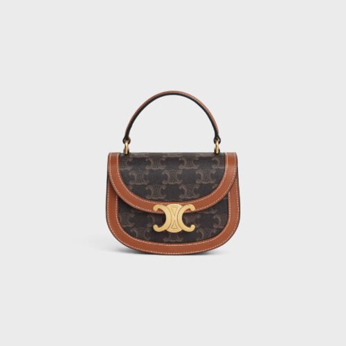 10K502EWU-04LU (1) CELINE MINI BESACE CLEA in Triomphe canvas and calfskin