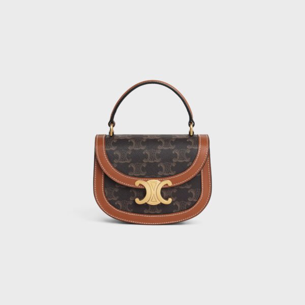 CELINE MINI BESACE CLEA in Triomphe canvas and calfskin
