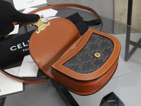 CELINE MINI BESACE CLEA in Triomphe canvas and calfskin