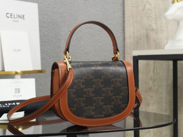 CELINE MINI BESACE CLEA in Triomphe canvas and calfskin