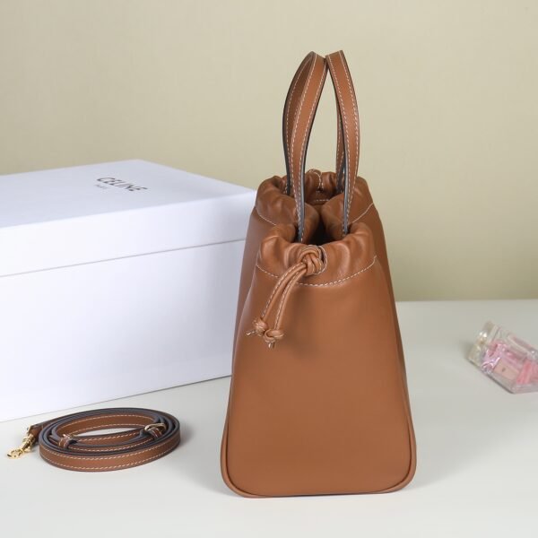 CELINE SMALL CABAS DRAWSTRING CUIR TRIOMPHE IN SMOOTH CALFSKIN - TAN