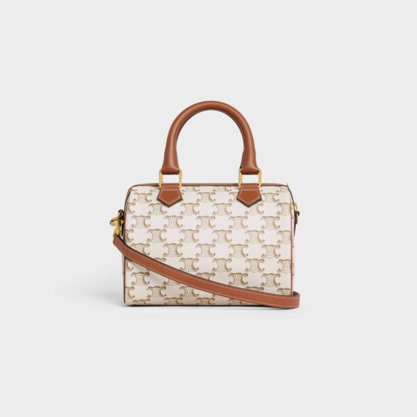 Celine SMALL BOSTON IN TRIOMPHE CANVAS AND CALFSKIN