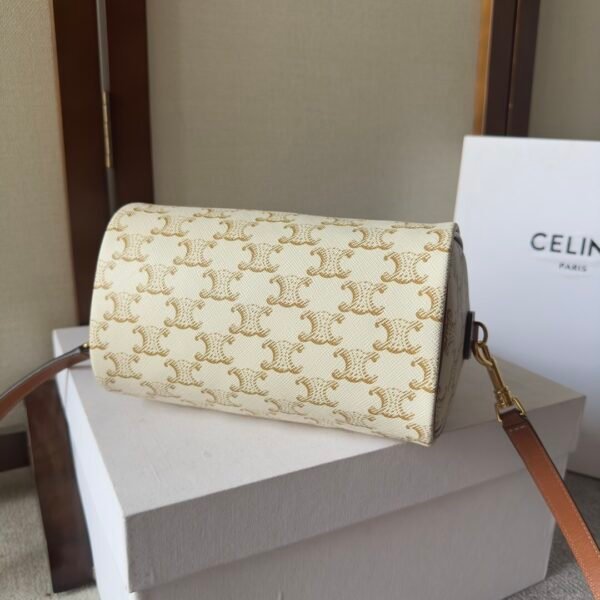 Celine SMALL BOSTON IN TRIOMPHE CANVAS AND CALFSKIN