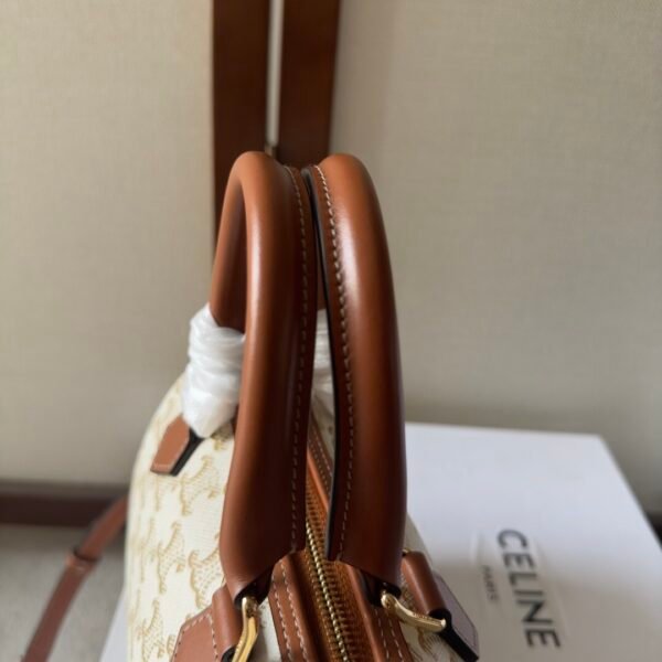 Celine SMALL BOSTON IN TRIOMPHE CANVAS AND CALFSKIN