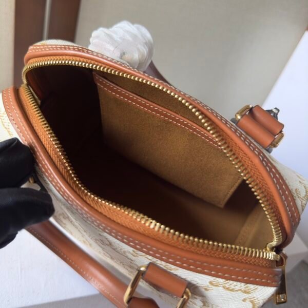 Celine SMALL BOSTON IN TRIOMPHE CANVAS AND CALFSKIN