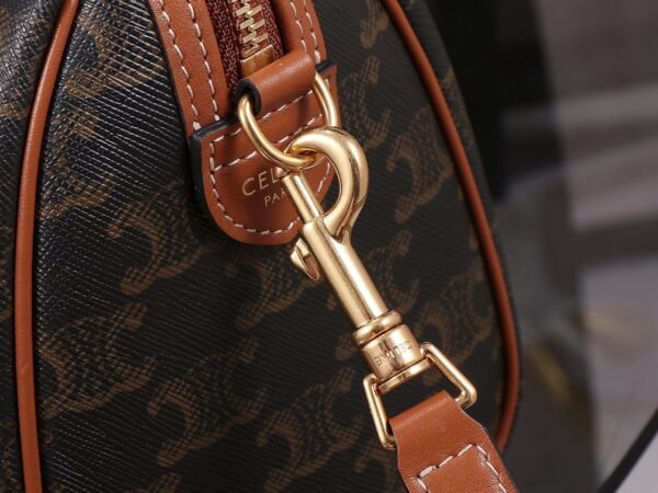 113772CAS-04LU (5) Celine SMALL BOSTON IN Triomphe Canvas and calfskin