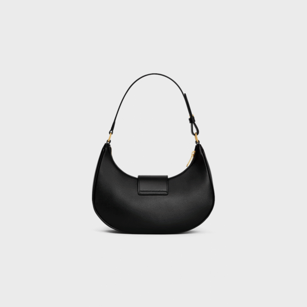 CHLINE MEDIUM AVA TRIOMPHE BAG IN BLACK smooth Calfskin