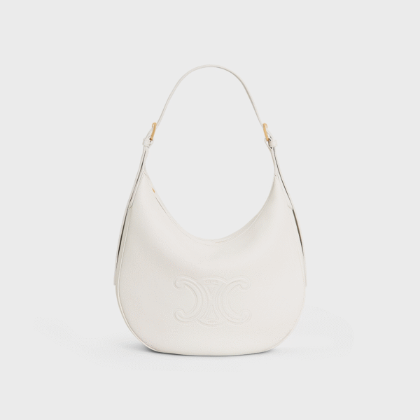 CELINE MEDIUM HELOÏSE BAG IN SUPPLE GRAINED CALFSKIN WHITE