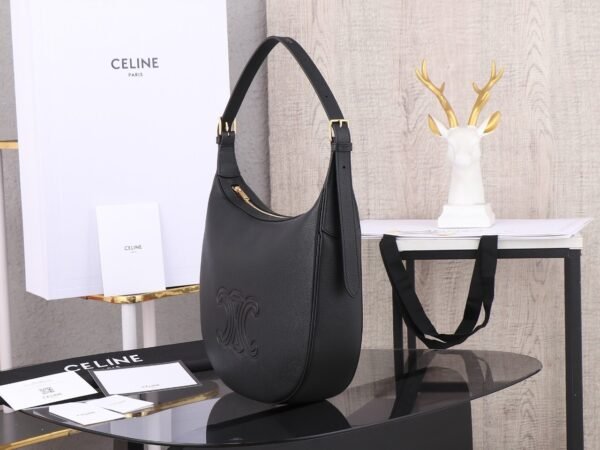CELINE MEDIUM HELOÏSE BAG IN SUPPLE GRAINED CALFSKIN BLACK