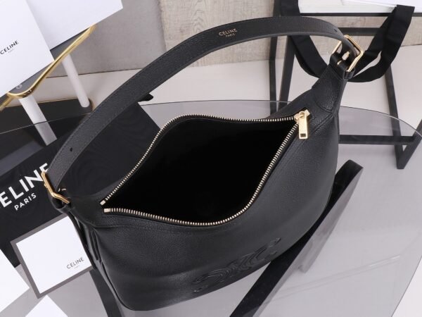 CELINE MEDIUM HELOÏSE BAG IN SUPPLE GRAINED CALFSKIN BLACK