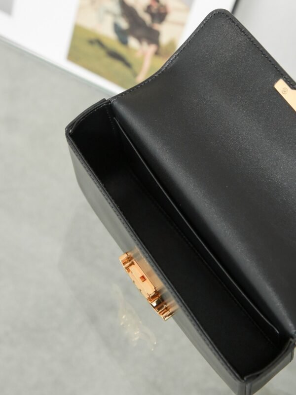 115203BF4-38NO (4) Celine CHAIN SHOULDER BAG CLAUDE IN shiny calfskin