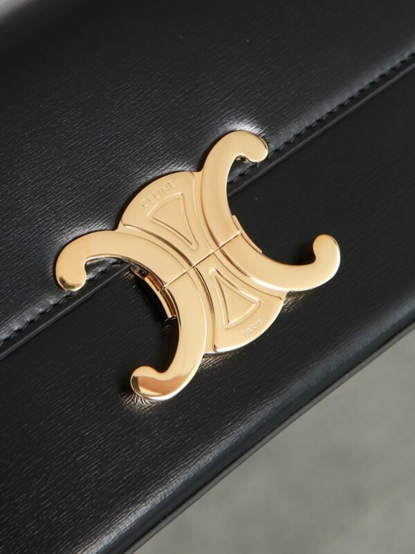 115203BF4-38NO (5) Celine CHAIN SHOULDER BAG CLAUDE IN shiny calfskin