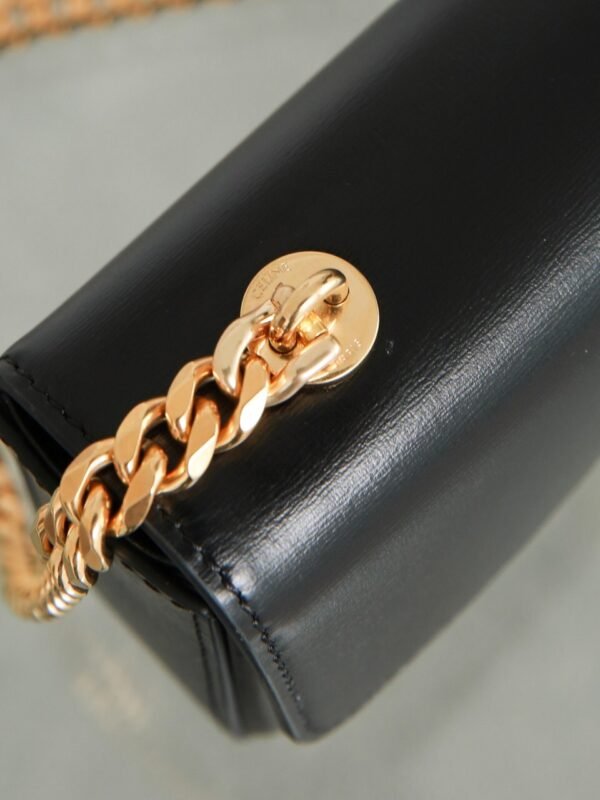 115203BF4-38NO (6) Celine CHAIN SHOULDER BAG CLAUDE IN shiny calfskin