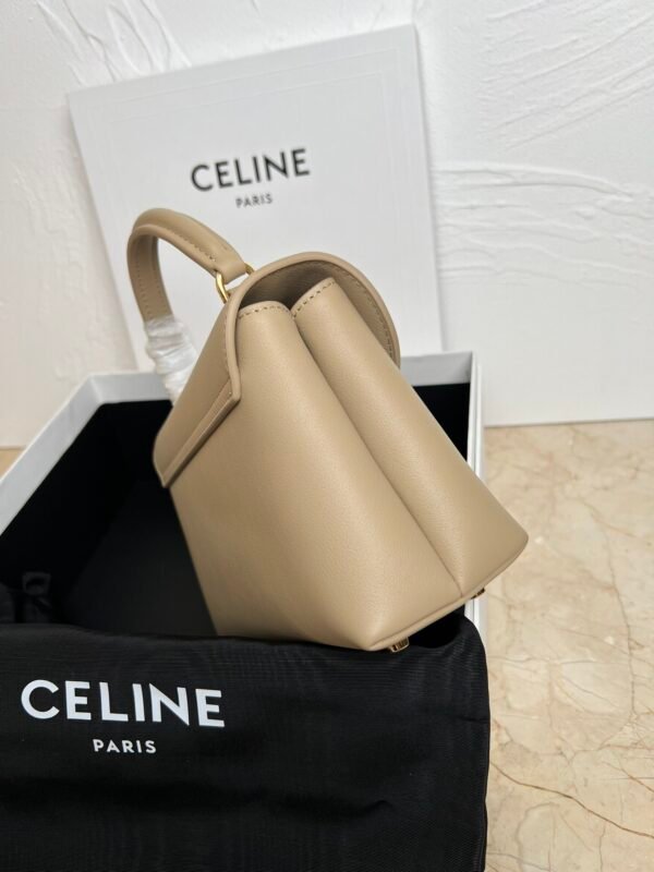 118113FXK-03CP (6) CELINE TEEN NINO BAG IN SUPPLE GRAINED CALFSKIN - Apricot color